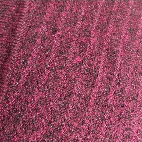 Apt. 9 Size XS Womens Sweater Maroon V-Neck Long Sleeve Ribbed Knit Hi-Lo - Picture 7 of 10